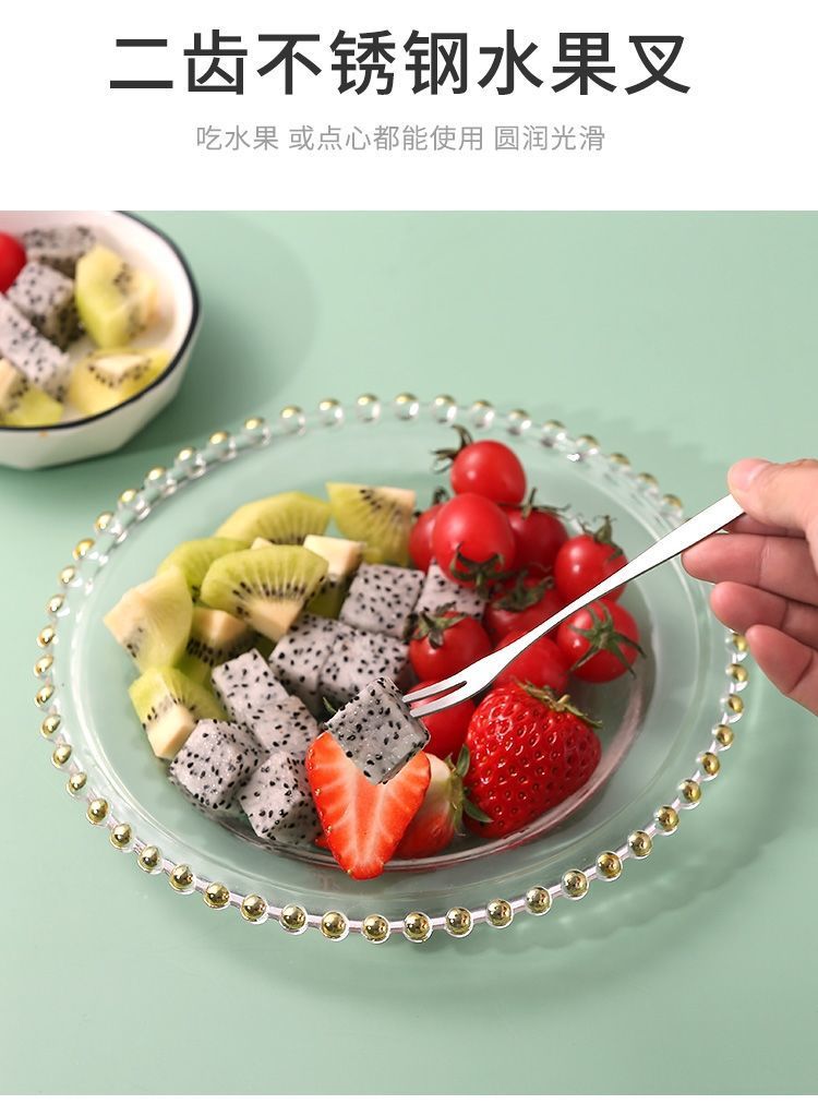 Internet-famous fruit forks, household thickened fruit salad forks, small forks, jelly wholesale, disposable fruit forks pic 3