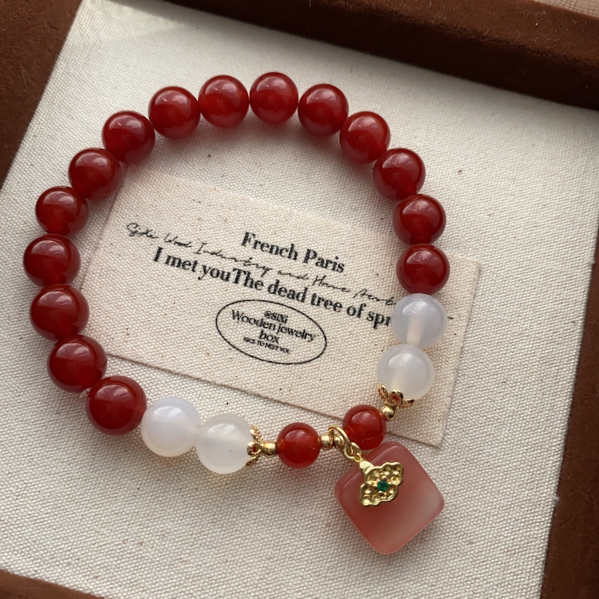 南红玛瑙手串小众设计手链玄学葫芦平安扣国风优雅气质女款手圈详情16