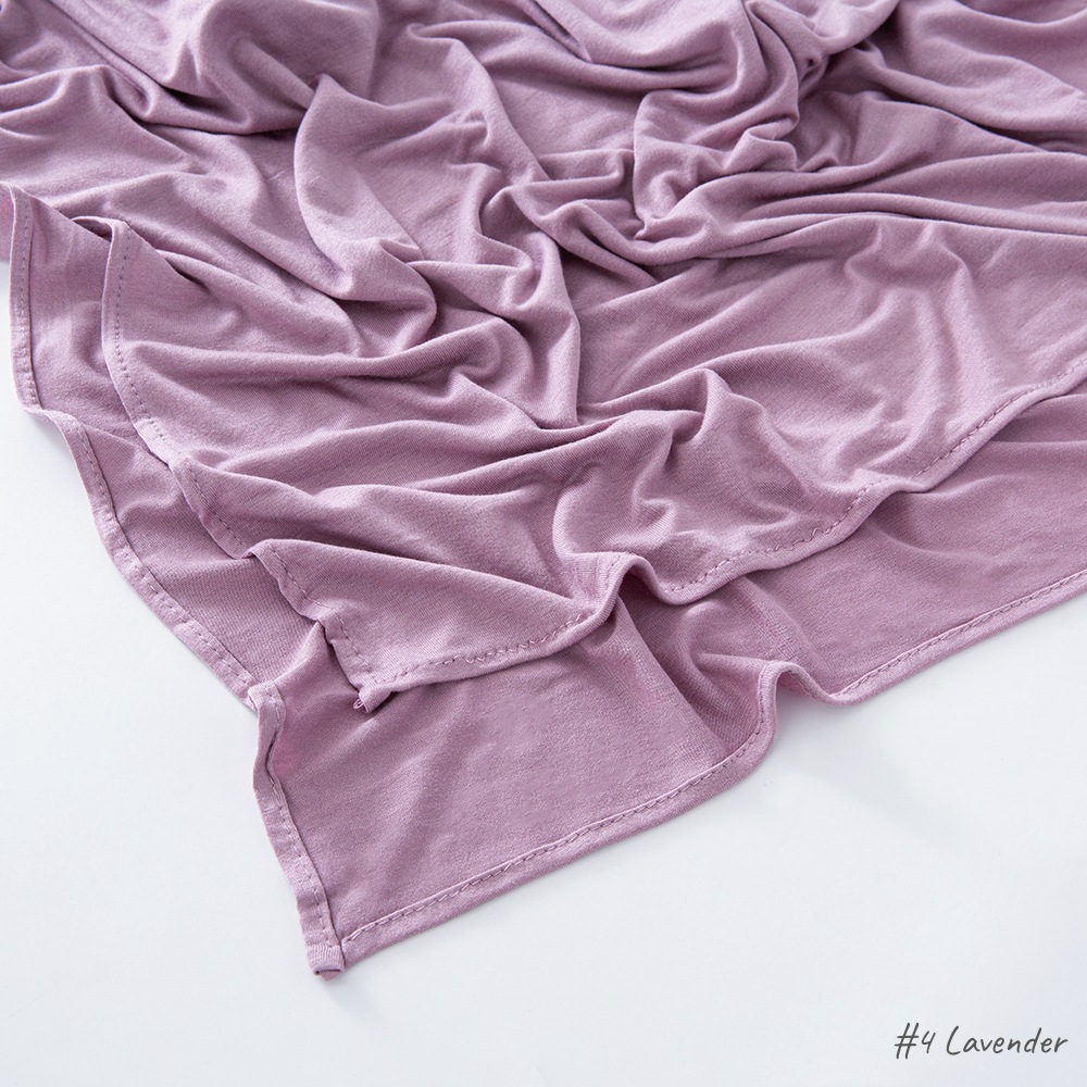 High-quality solid color modal rolled-up mercerized cotton scarves, shawls and headscarves for cross-border Middle East Jerseyscarf pic 25