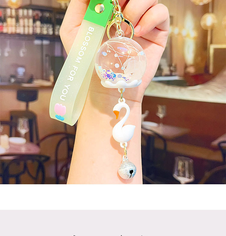 创意入油干花风铃漂浮钥匙扣挂件挂饰女生包包挂件娃娃机礼品批发详情19