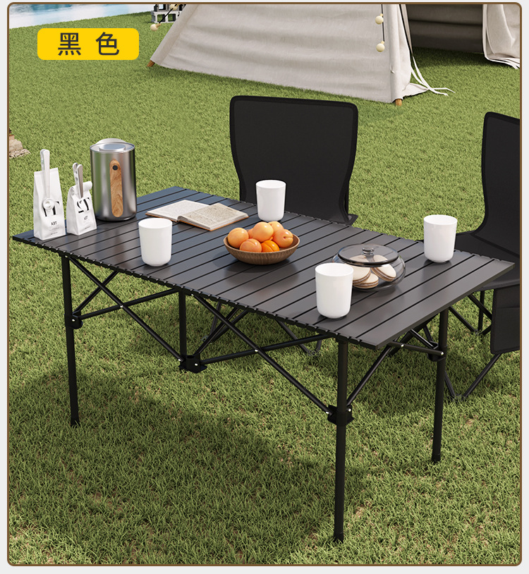 Outdoor folding tables and chairs, portable aluminum alloy ultra-light tables and chairs, camping picnic tables, egg roll tables, camping sets pic 13