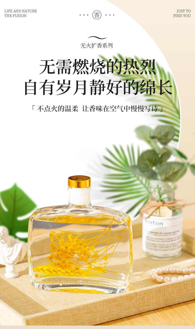 New flat bottle essential oil aromatherapy for bedroom, office and hotel deodorizing fragrance display, fresh and long-lasting perfume aromatherapy pic 2