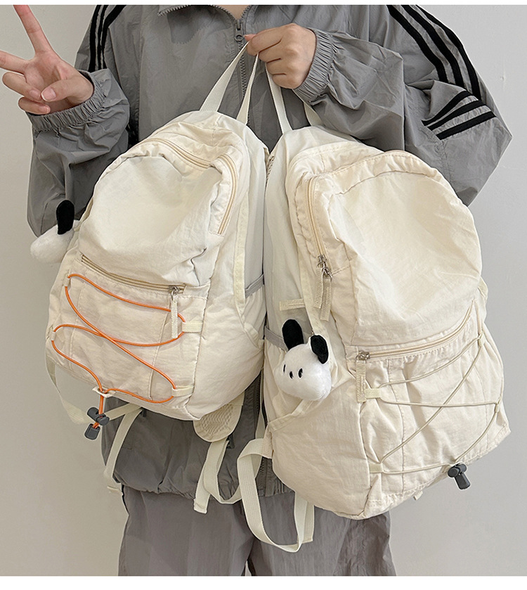 旅行户外双肩包女轻便撞色登山包徒步骑行大容量运动春游爬山书包详情18