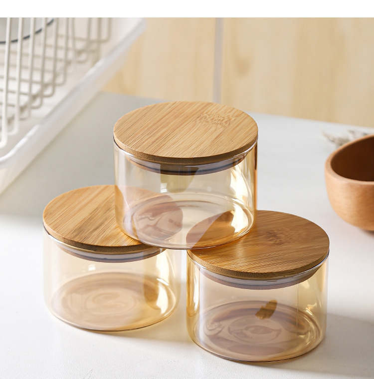 高硼硅透明玻璃密封罐批发花茶迷你大号瓶子食品级储存茶叶储物罐详情11