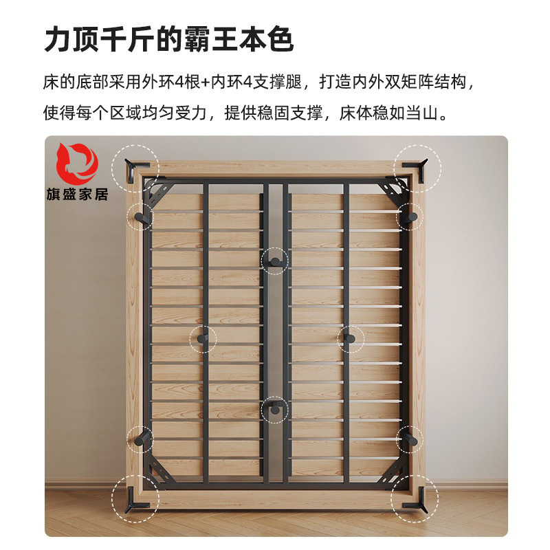 意式极简真皮床现代简约轻奢皮床双人床小户型实木软包主卧皮艺床详情29