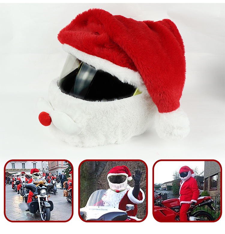 Motorcycle helmet, Christmas cartoon, innovative helmet protection, fun Christmas hat, Stitch, personalized plush pic 16