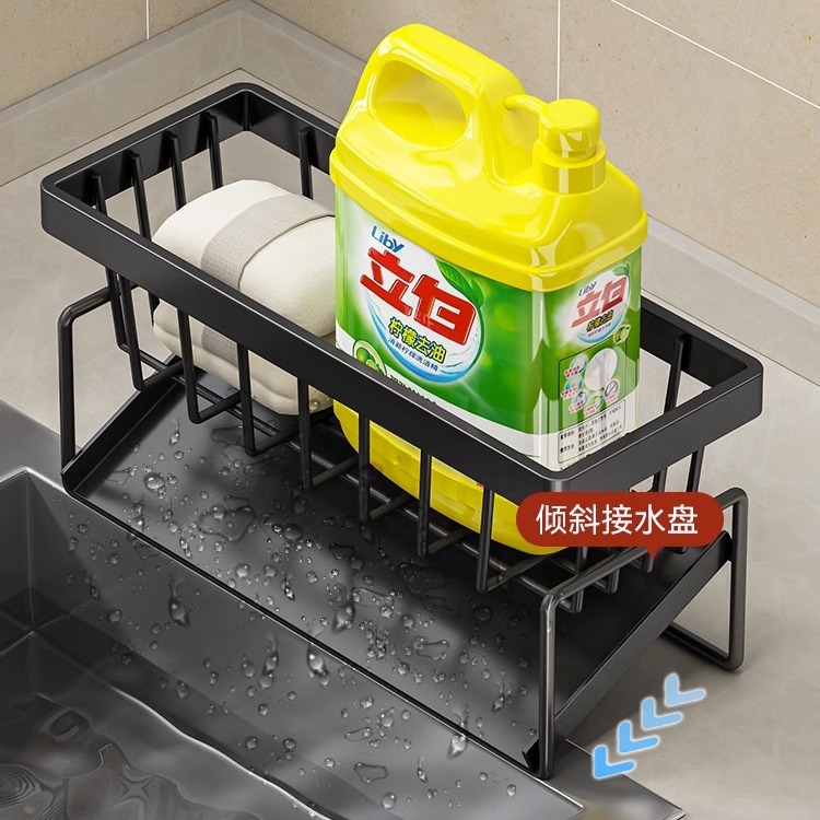 家用厨房置物架不锈钢置物架沥水架厨房用品抹布收纳架台面沥水篮详情11