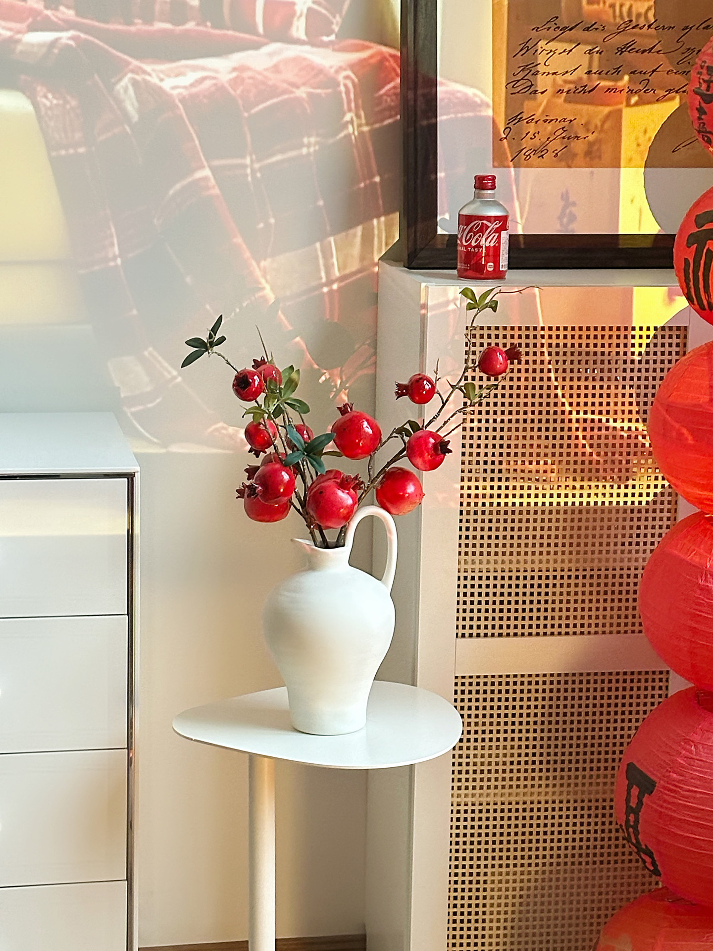 中式仿真石榴果实仿真花假花摆设年宵花喜庆过年客厅餐桌家居摆件详情10