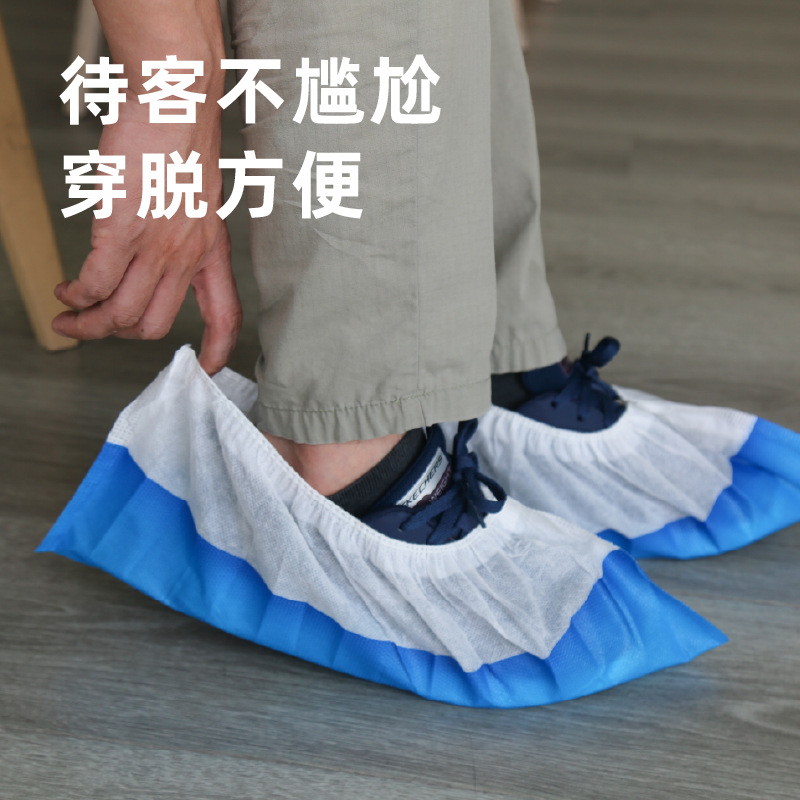 一次性鞋套无纺布厚款室内家用防滑加厚透气耐磨待客通用学生成人详情13