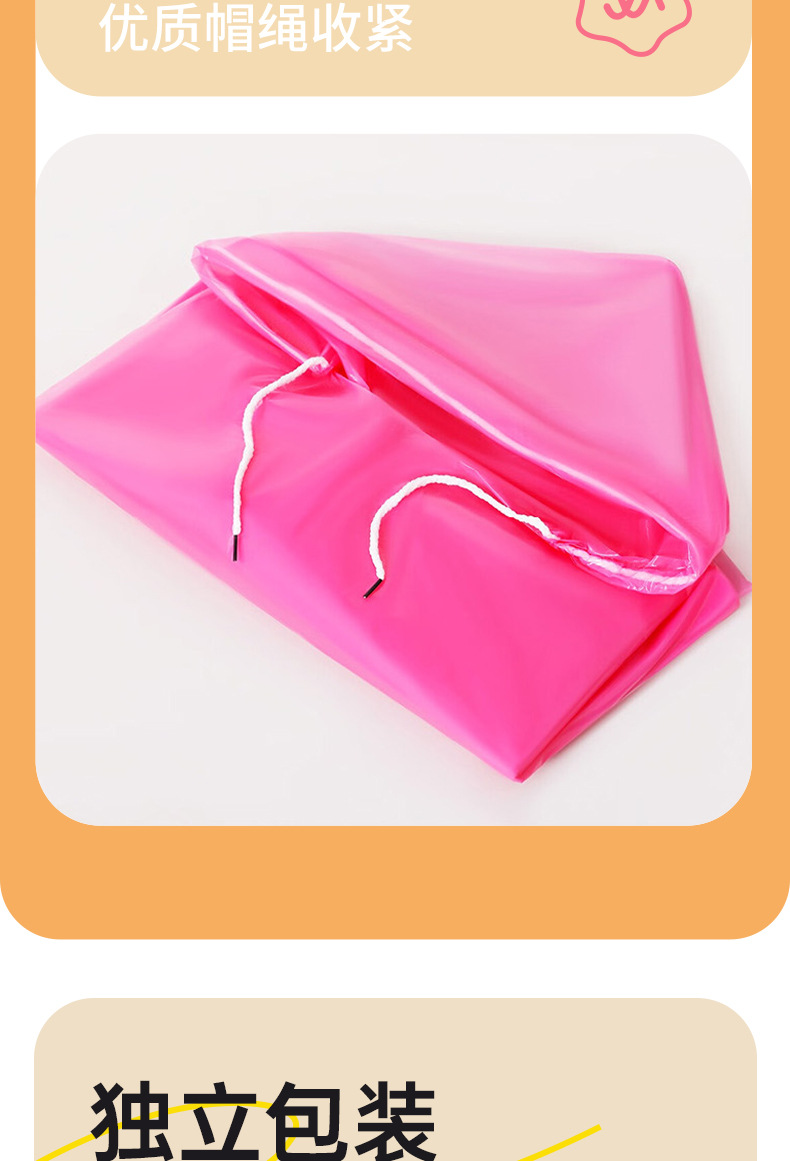 一次性儿童雨衣便携式卡片加长防水长款户外旅行雨披备用卡通风格详情5