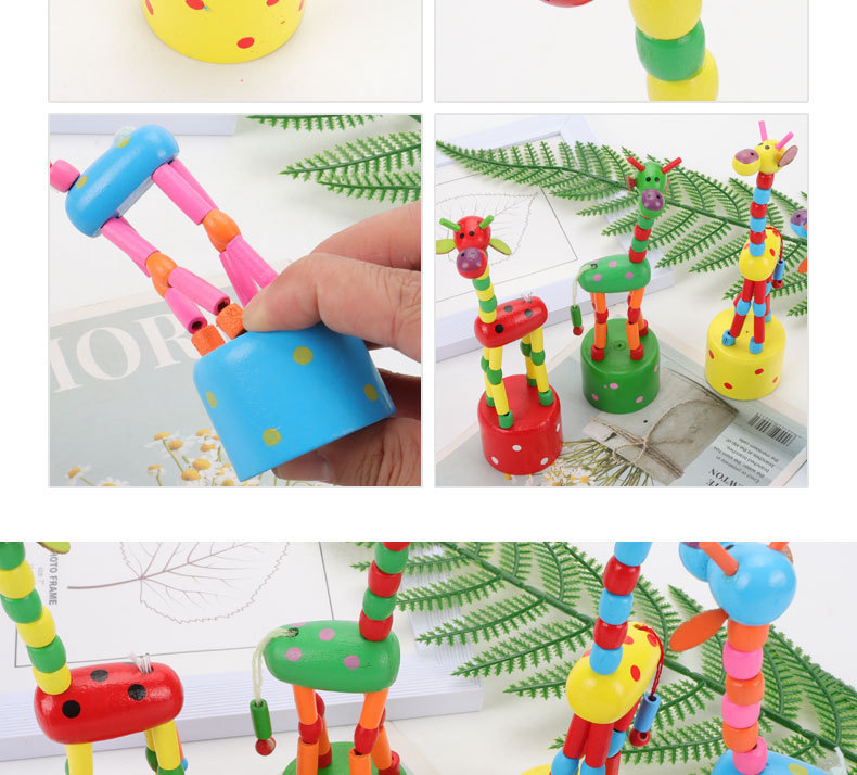 Wooden giraffe animal dolls, creative toys that can twist, small gifts for kindergarten children, student gifts and prizes pic 11