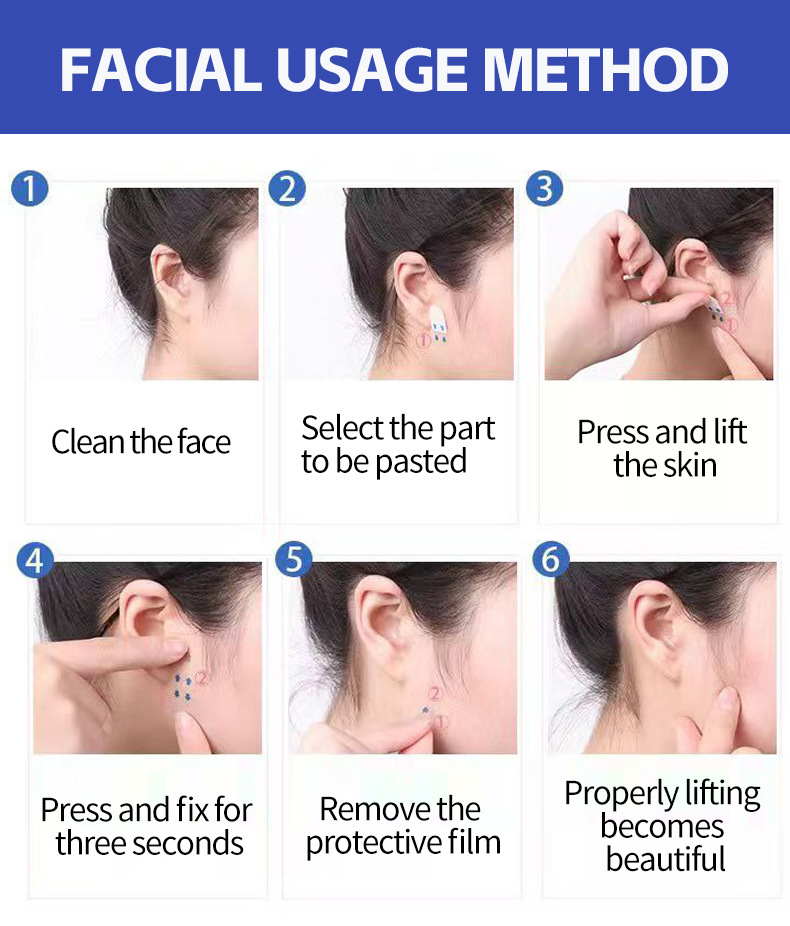 Matte face shaping stickers, the same style as Douyin, invisible V-shaped face shaping stickers, small face shaping stickers, water-repellent and breathable, thin single piece pic 5