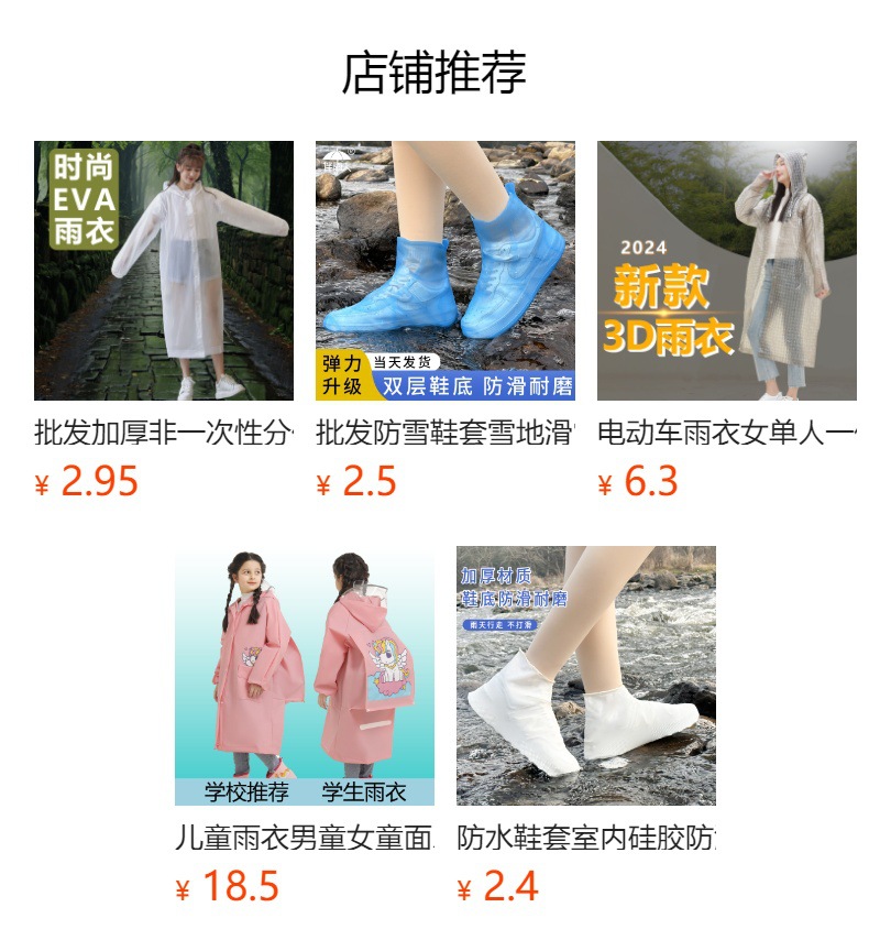 一次性雨衣真空压缩卡片包装户外漂流旅游成人儿童加厚款均码雨披详情1