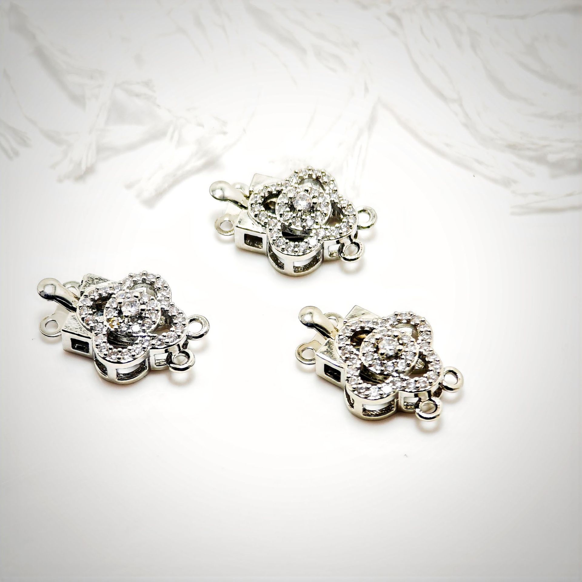 High color retention, real gold plating, double hanging, zirconium pearl buckle, pin, buckle necklace, connecting buckle head, DIY jewelry bracelet pic 25