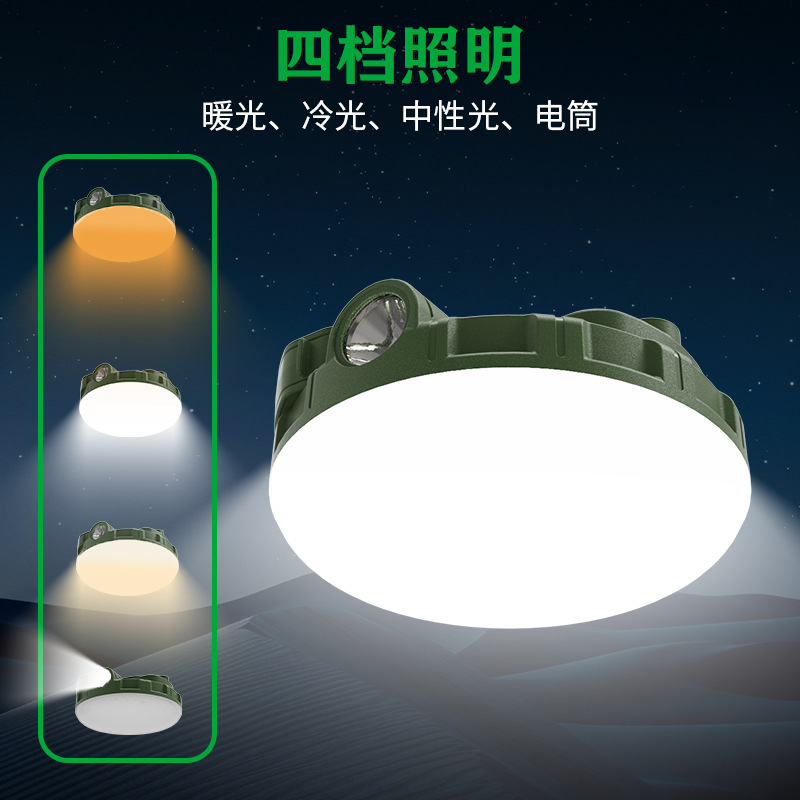 新款太阳能充电户外帐篷灯露营照明多场景室内应急灯可调节手把详情3