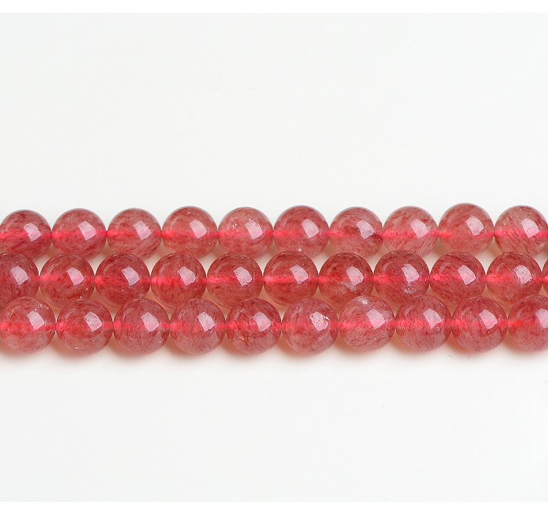 Jiuya Crystal Natural Strawberry Crystal loose Beads Round Beads semi-finished DIY jewelry accessories Factory Direct Sales pic 32