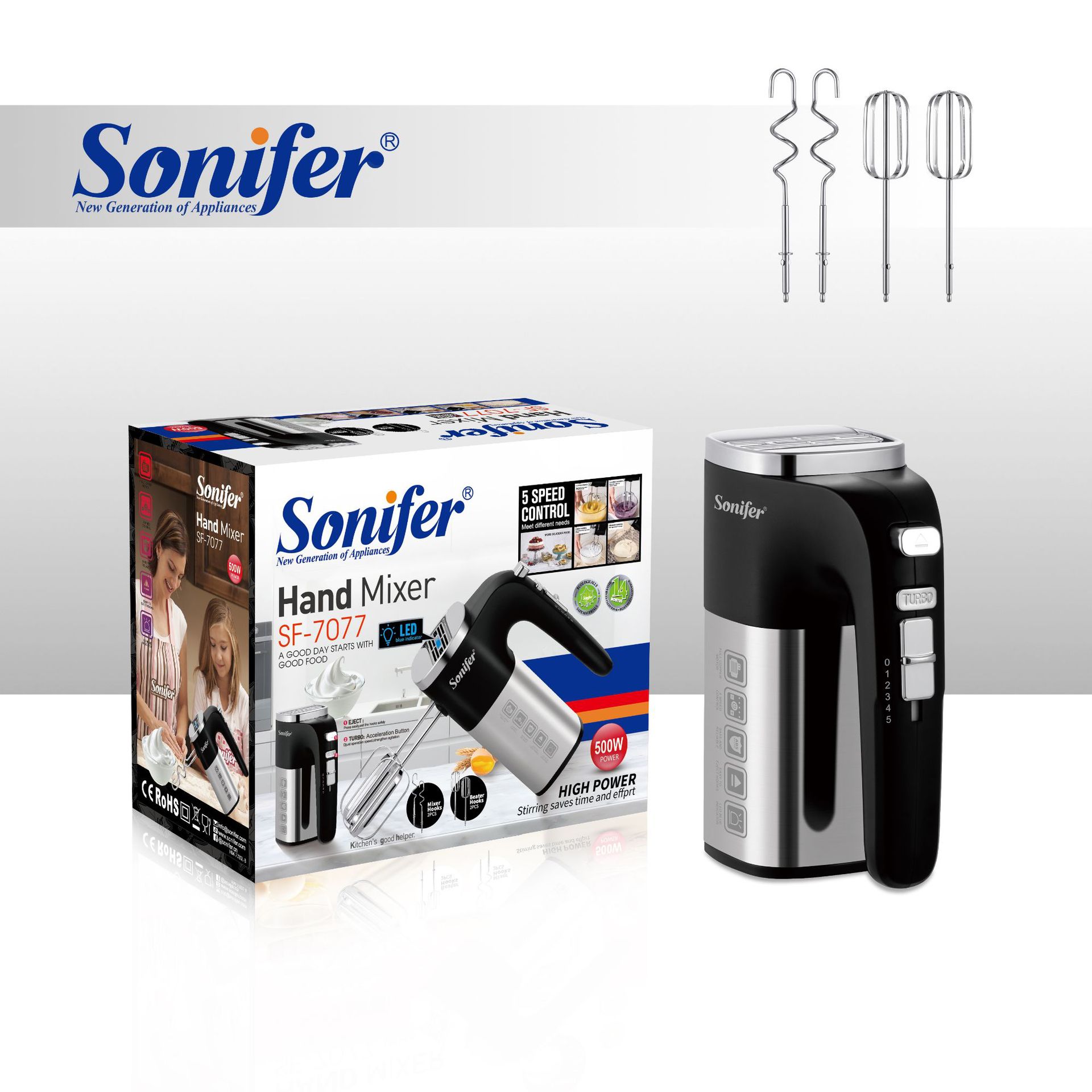 Sonifer  SF-7077 新款跨境欧规现货蛋糕打蛋机器搅拌机详情3