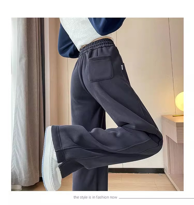 阔腿裤女2025新款春秋款运动直筒休闲裤小个子窄版显瘦垂感香蕉裤详情19