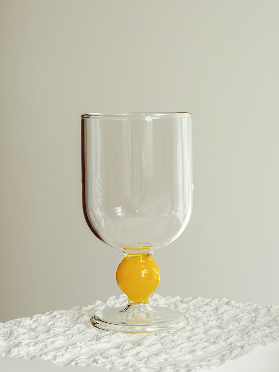 High borosilicate glass creative tall glass, household large-capacity red wine cocktail glass, colored glass champagne glass, double-layered glass pic 5