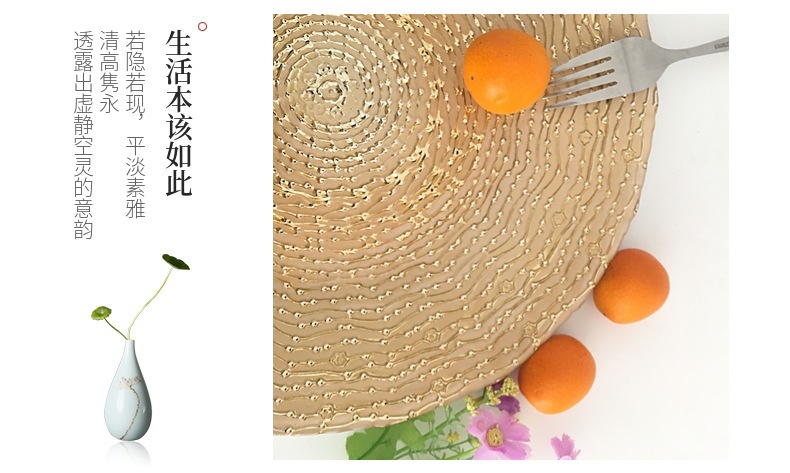 星辰工厂批发创意宴会酒店用高档简洁条纹链条玻璃盘餐盘水果项链盘详情6