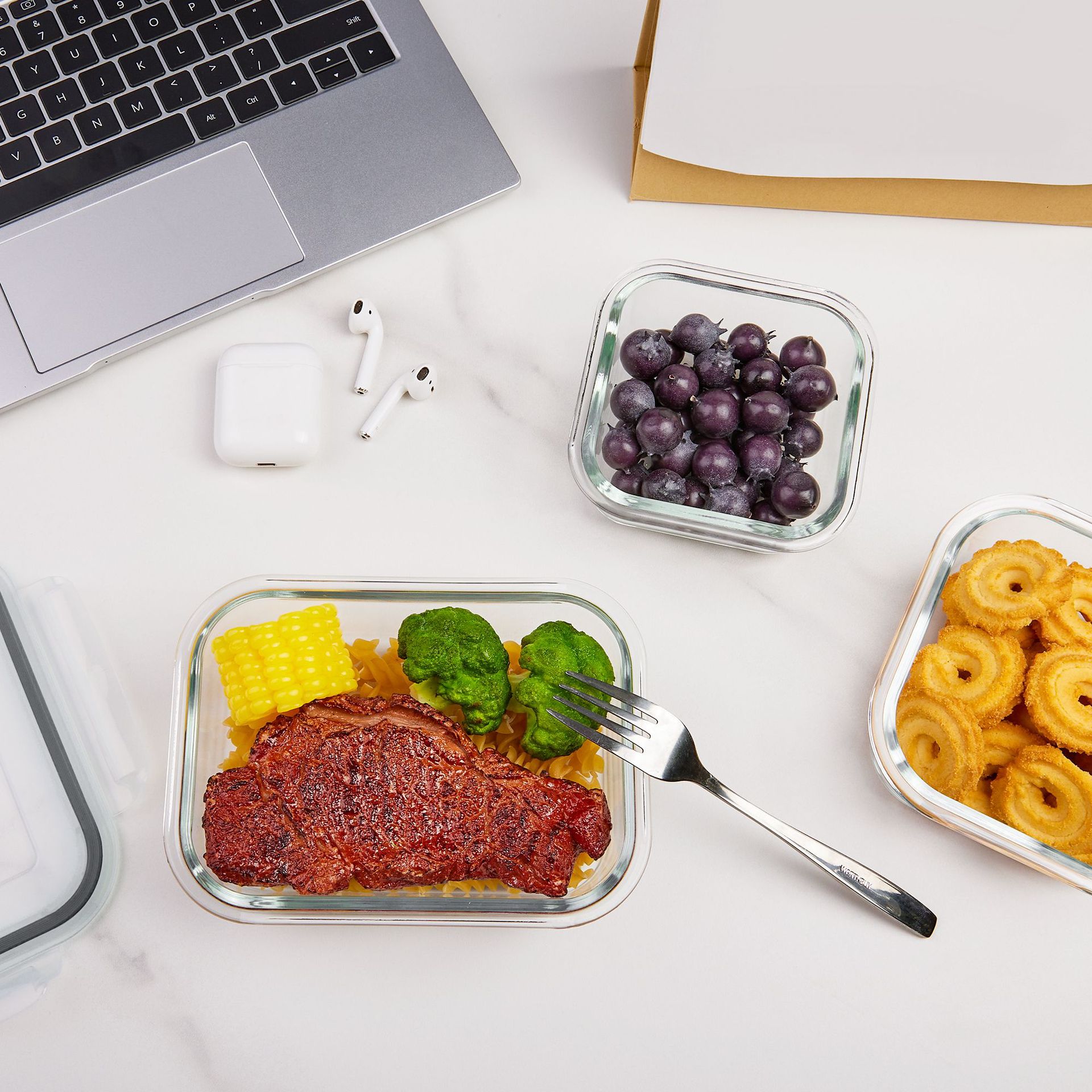 弘来泰玻璃保鲜盒套装饭盒微波炉加热水果便当盒食品级冰箱专用详情6