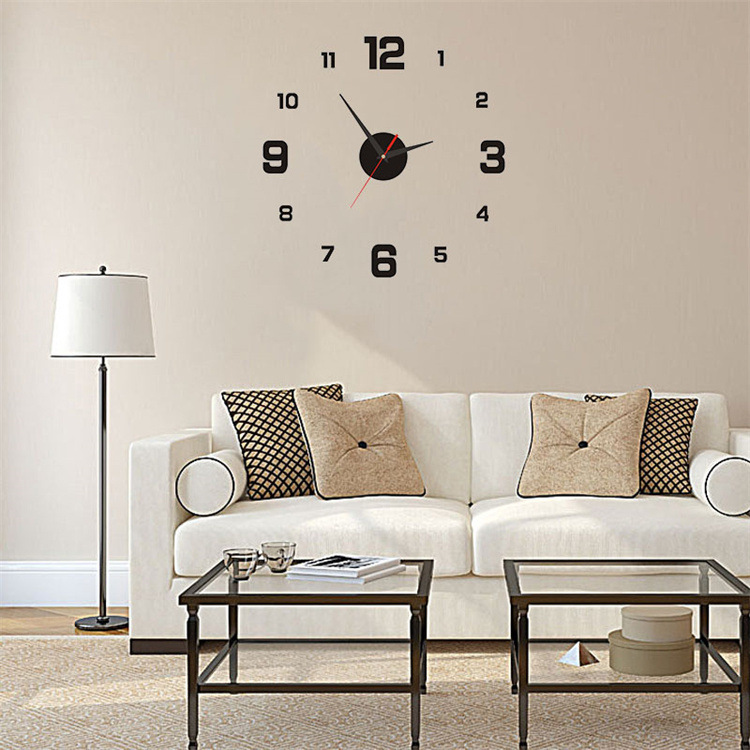 European-style simple large-sized luminous silent clock diy three-dimensional digital wall clock for living room and bedroom digital wall clock pic 19