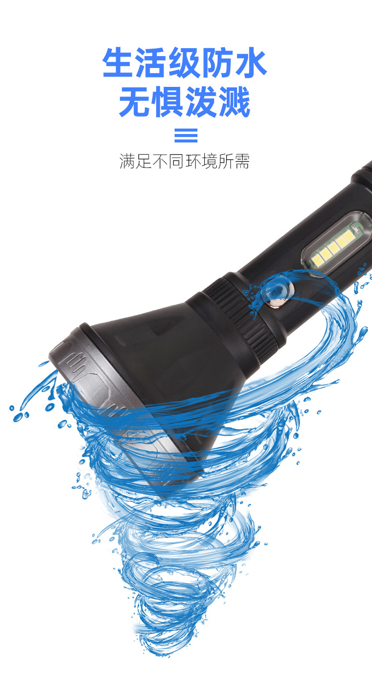 Wholesale of outdoor high-intensity flashlights, outdoor adventure camping, ultra-long endurance long-range headlight tubes, and led lighting fixtures pic 8