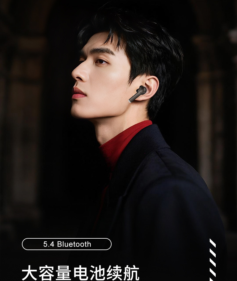GM88 wireless Bluetooth headphones: New smart noise-cancelling, comfortable, waterproof, semi-in-ear with digital display, private mold, trendy style pic 15