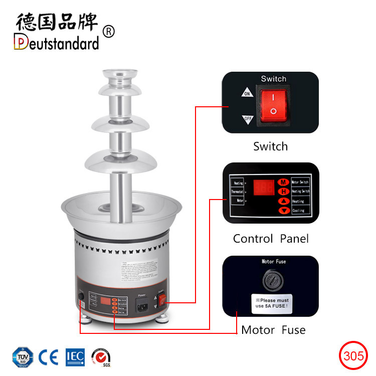 Direct sales from the manufacturer of commercial chocolate fountain machines, stainless steel chocolate waterfall machines, and fully automatic melting and insulation equipment pic 3