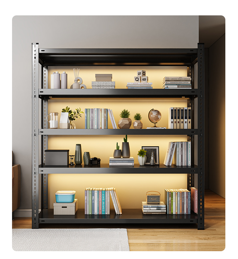 跨境专供货架置物架多层厨房微波炉收纳家用阳台落地仓库角钢架子详情20