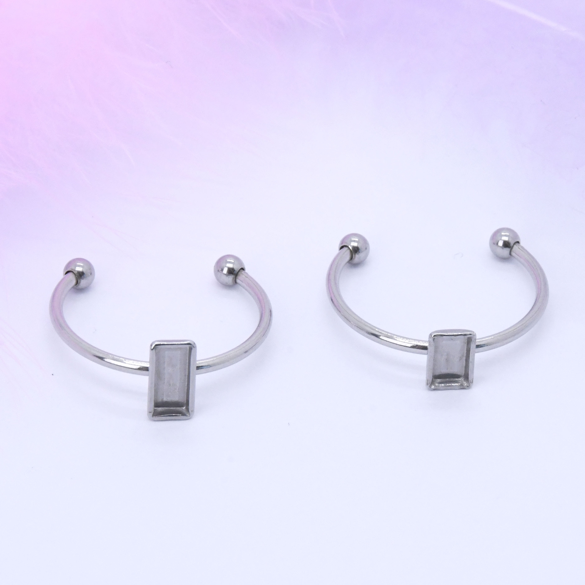 厂家直销跨境不锈钢DIY圆形椭圆星星形状平拖 儿童戒指饰品配件批详情4