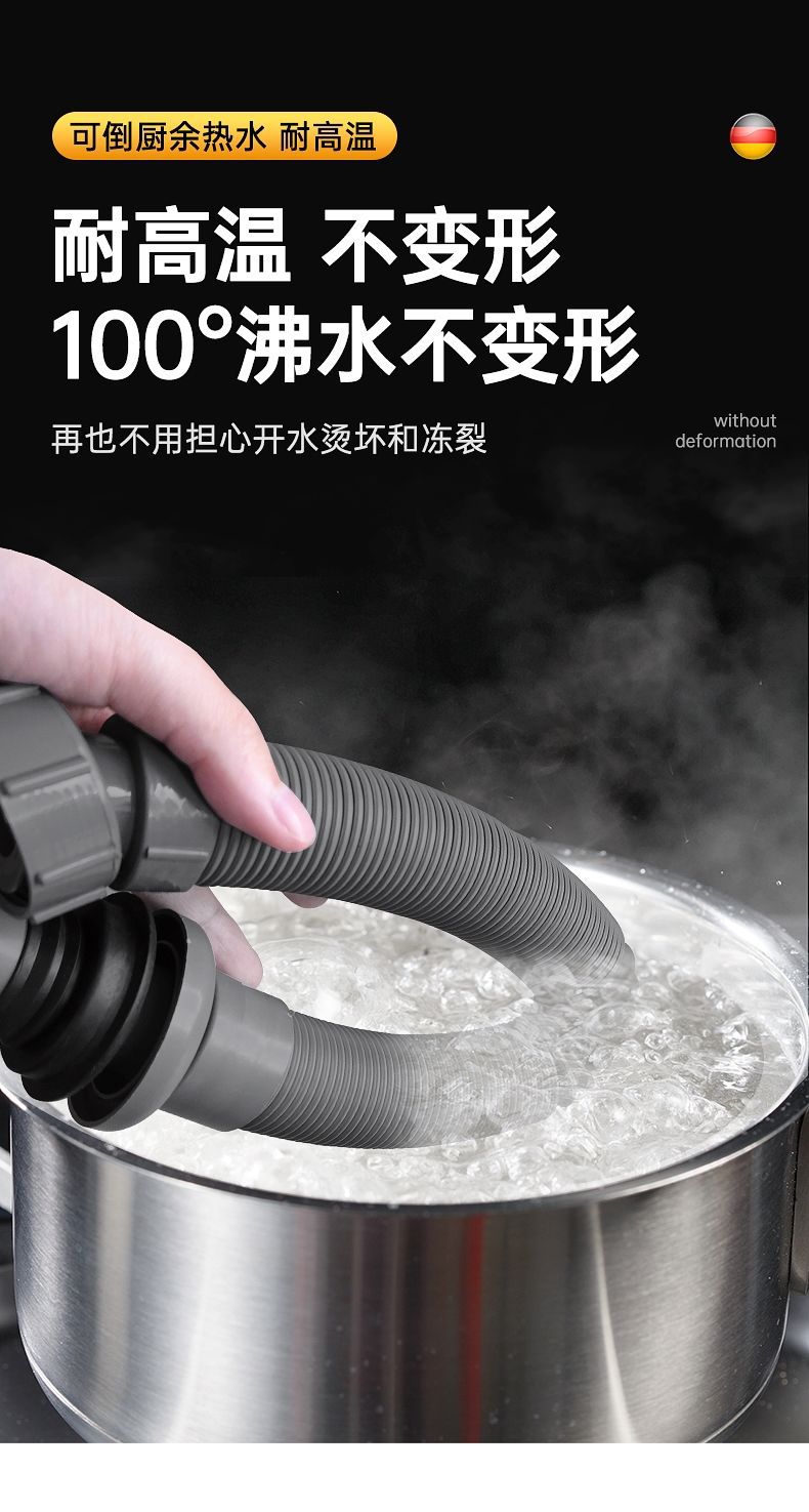 厨房洗菜盆下水管配件洗碗池水槽拖把池排水管下水器防臭神器套装详情9