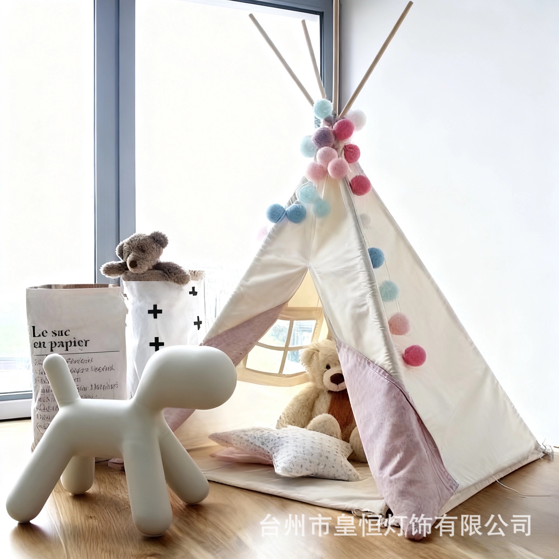 Seven-color light lines, LED small light strings, Easter acrylic neon lights, colored lights, cotton thread balls pic 13