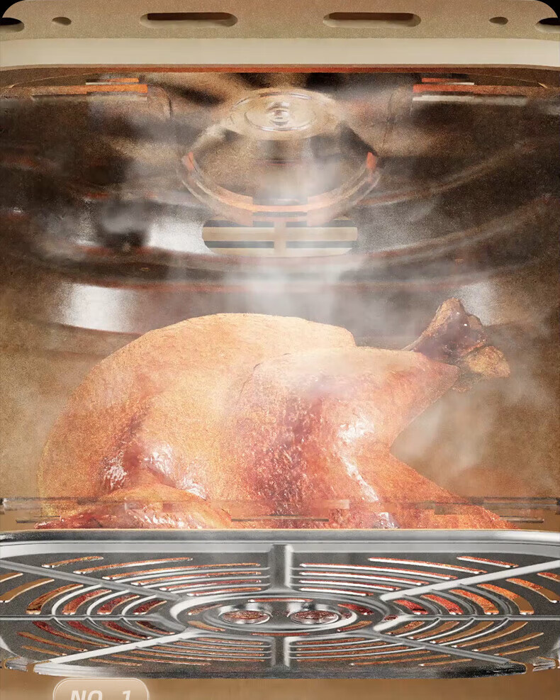 小熊空气炸锅QZG-H15U8大容量5升可视全自动不用翻面低脂微蒸汽嫩详情5