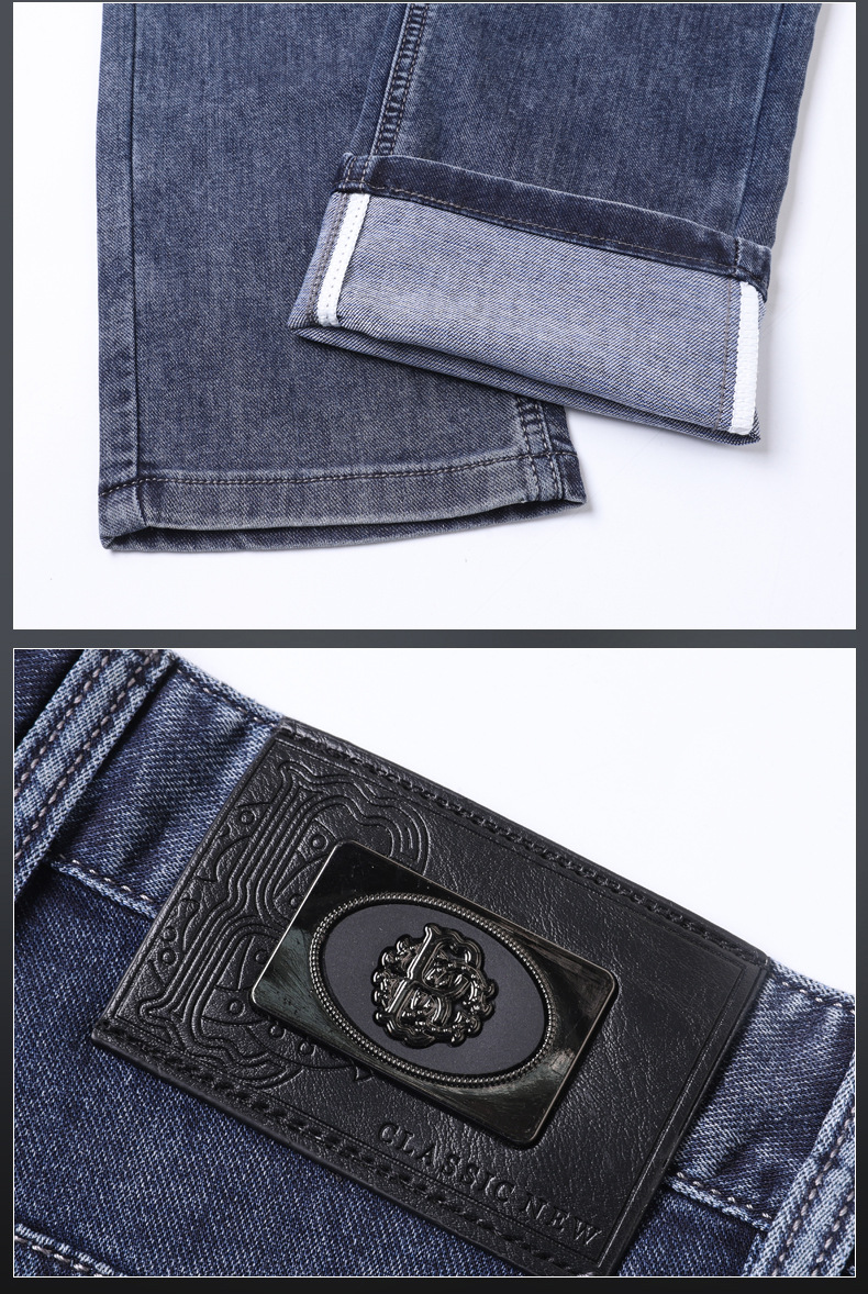 牛仔裤男春夏新款时尚潮牌棉感弹力柔软亲肤透气休闲直筒牛仔长裤详情15