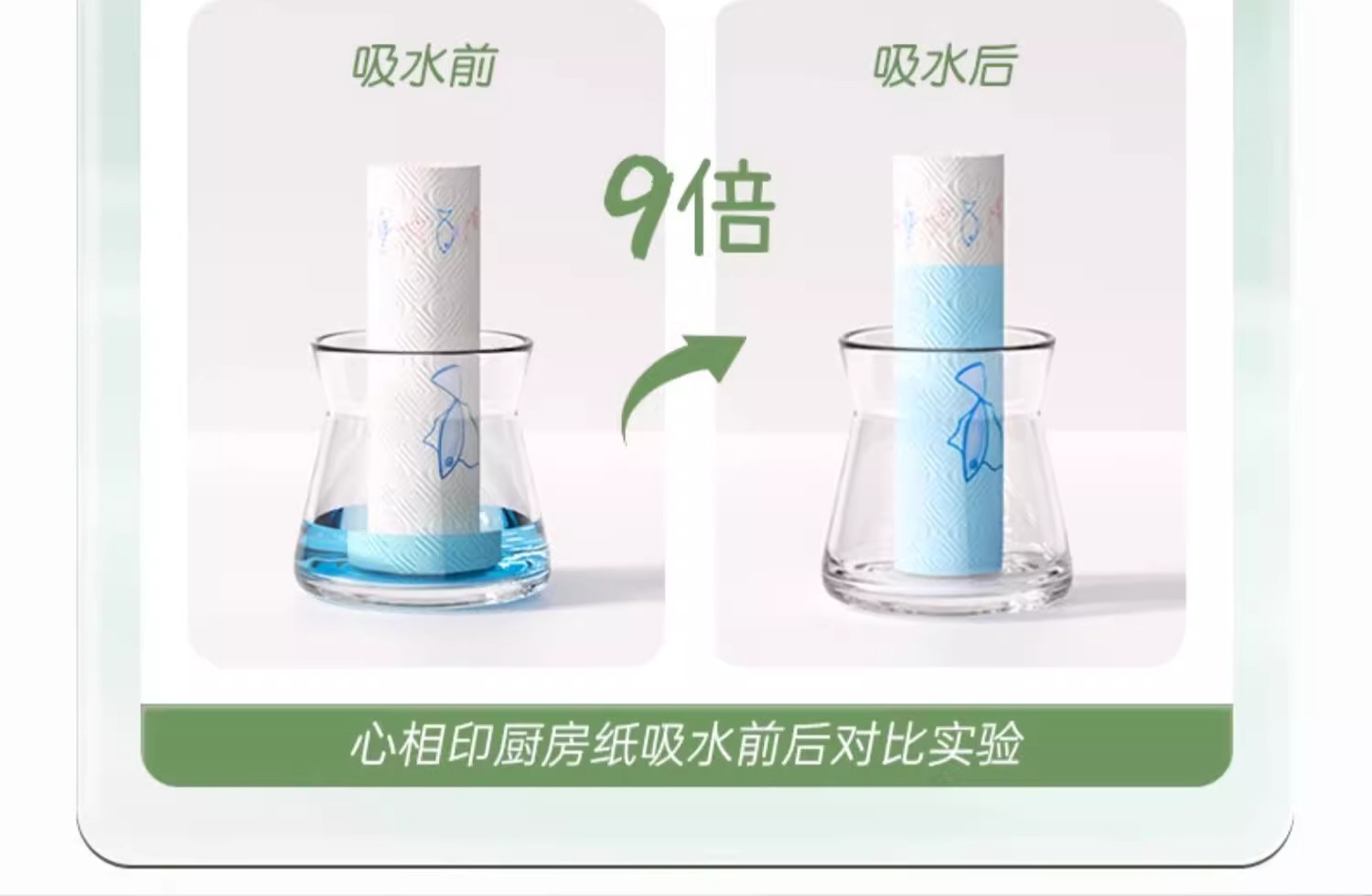 心相印厨房卷纸2卷/提压花家用吸油吸水纸巾大卷厨房专用代发官网详情7