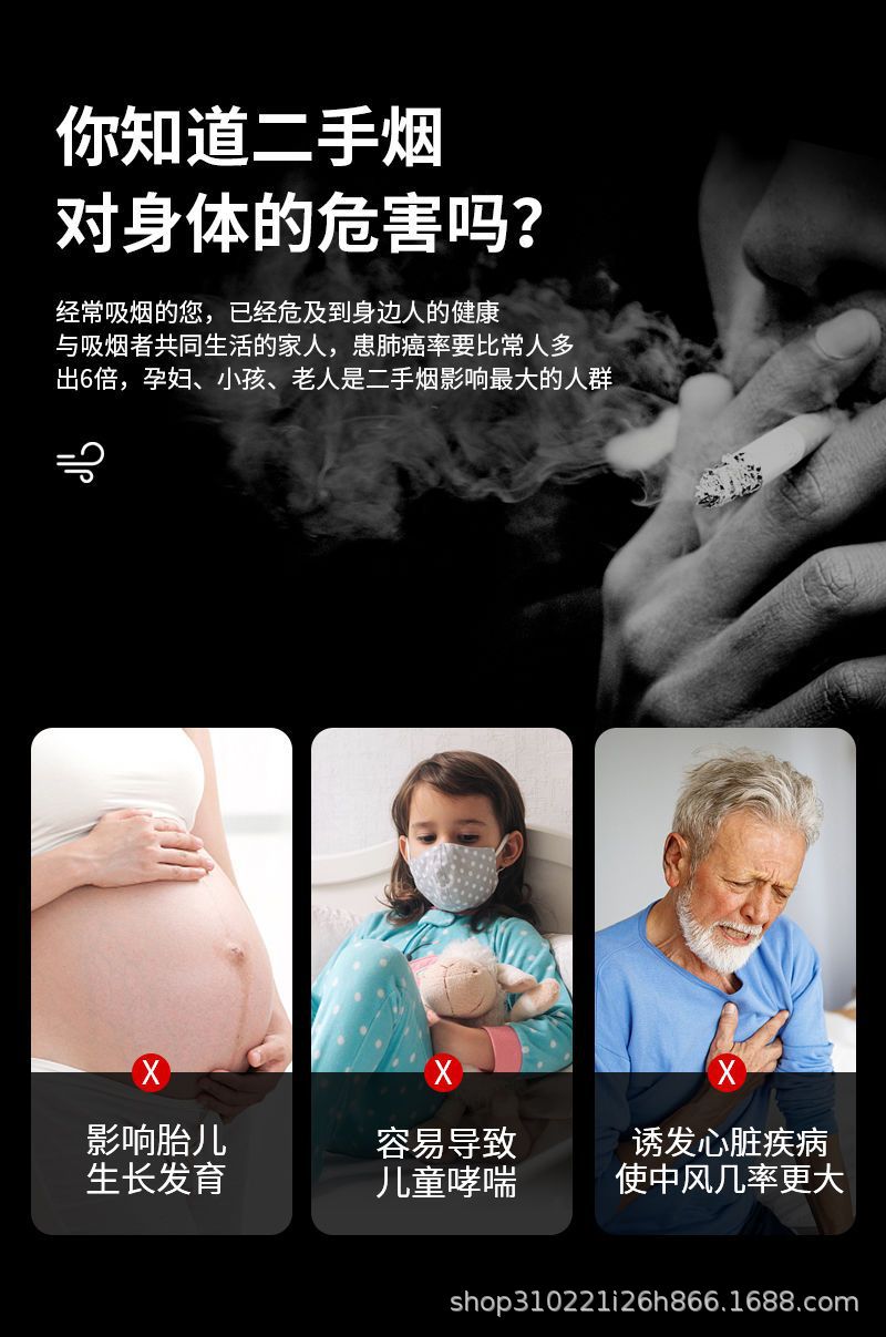 智能感应烟灰缸家用车载去味创意个性潮流客厅卧室空气净化防飞灰详情3