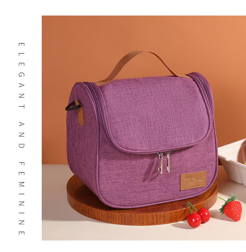 Wholesale thickened round lunch bags, insulated student hand-held bento bags, outdoor large-capacity insulated bags pic 22