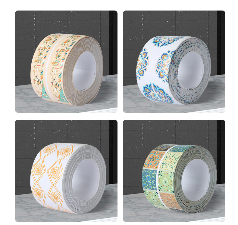 自粘式美缝贴厨房水槽挡水条厨卫防水胶带卫生间防霉美缝贴马桶贴详情21