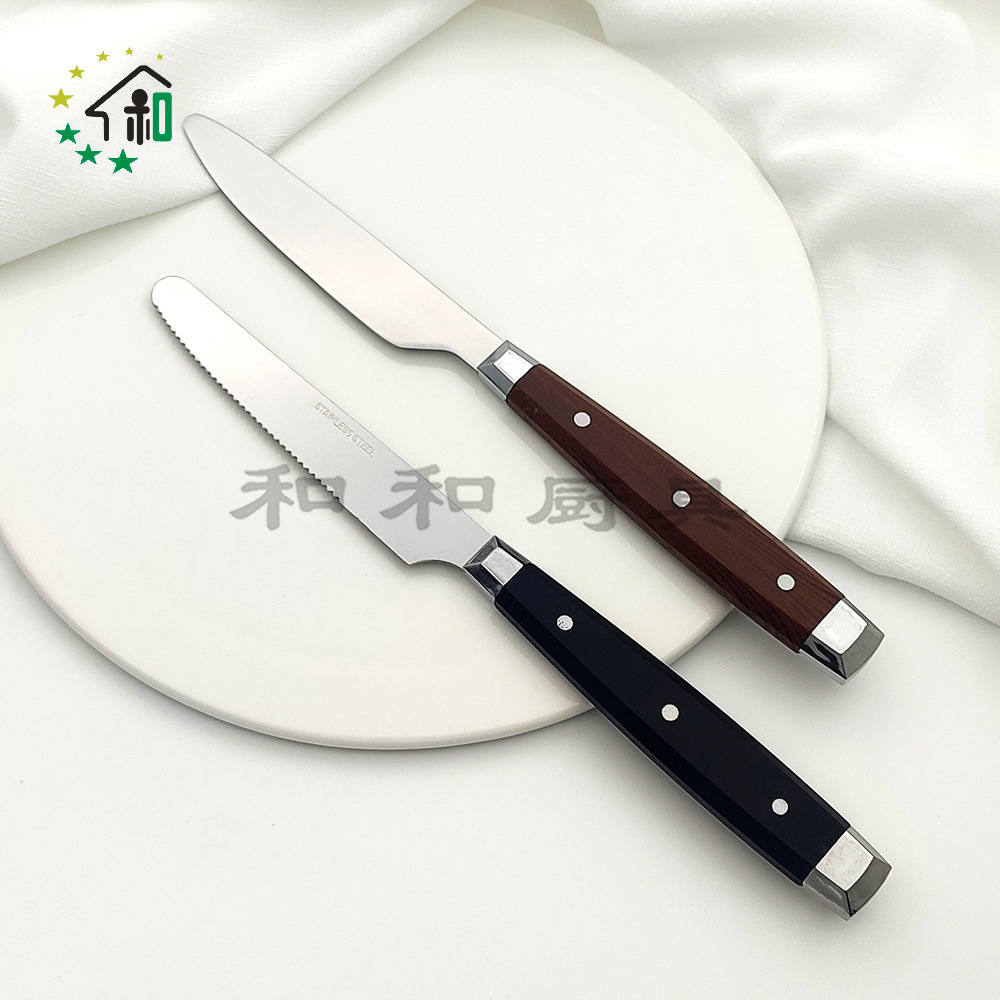 多颜色家用全套切牛排意面餐具24件套装不锈钢西餐餐具刀叉勺全套详情18