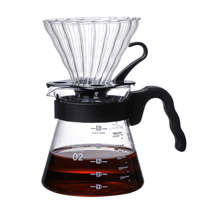 Coffee filter, high borosilicate glass V60 coffee filter cup, coffee funnel for large volume, discount available, logo printed pic 4