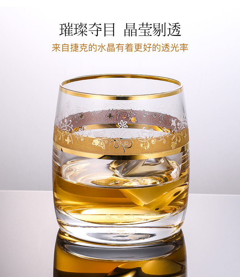 Czech imported whisky wine glasses, crystal glasses, handcrafted Western-style wine glasses, light luxury and high-end home glass cups, beverage cups pic 7