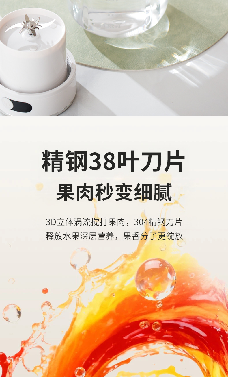 荣事达榨汁机小型便携式榨汁杯家用电动果汁杯新款大容量吨吨杯详情5