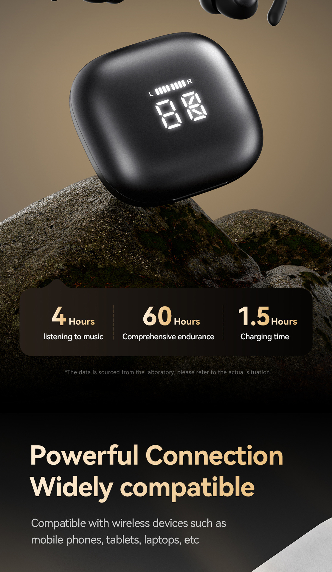 New smart cross-border model M145 ear-hanging OWS in-ear open Bluetooth headphones with digital display and private mold noise reduction pic 16