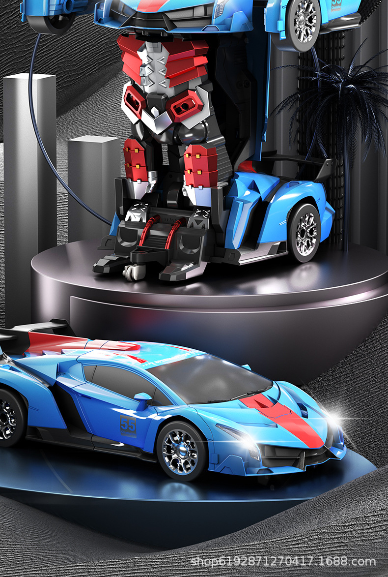 One-click transformation remote control car RC boy and child King Kong robot model toy car is selling well across the border on Amazon pic 3