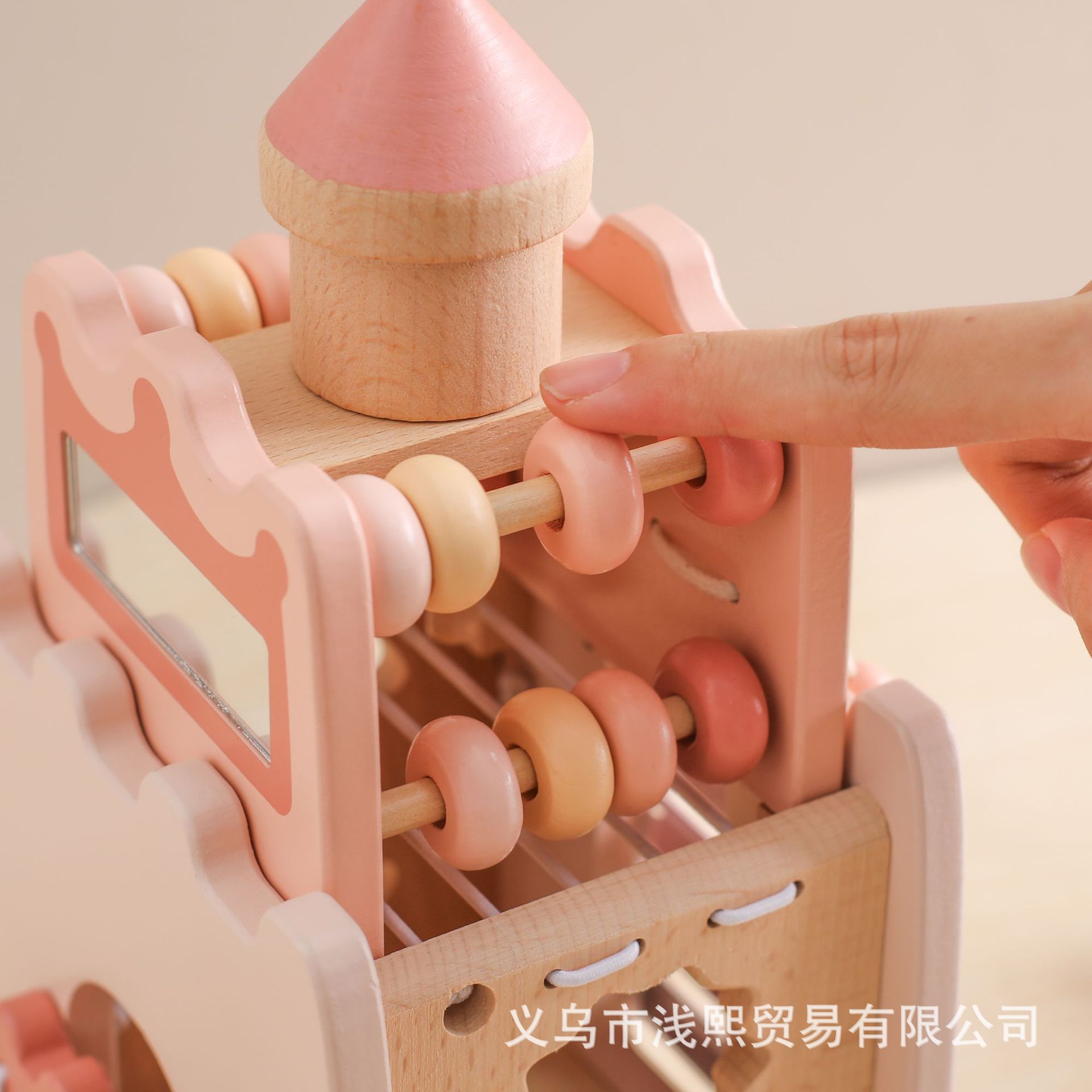 木质卡通儿童早教城堡小公主早教益智多功能玩具敲琴配对拼插玩具详情15