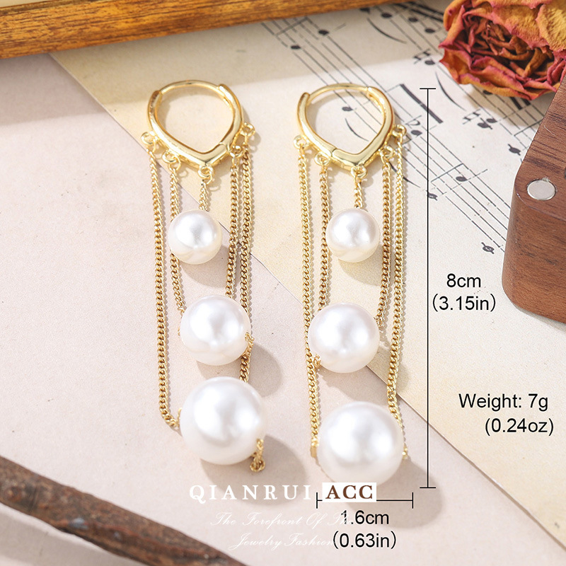 时尚轻奢感个性耳环时尚淑女耳线长款流苏耳饰女长款流苏百搭耳扣详情21