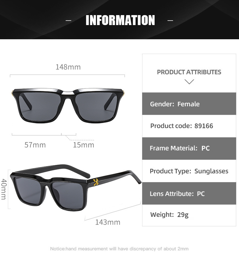 ins慵懒风格遮阳防晒太阳眼镜男 墨镜女高级感glasses太阳镜批发详情7