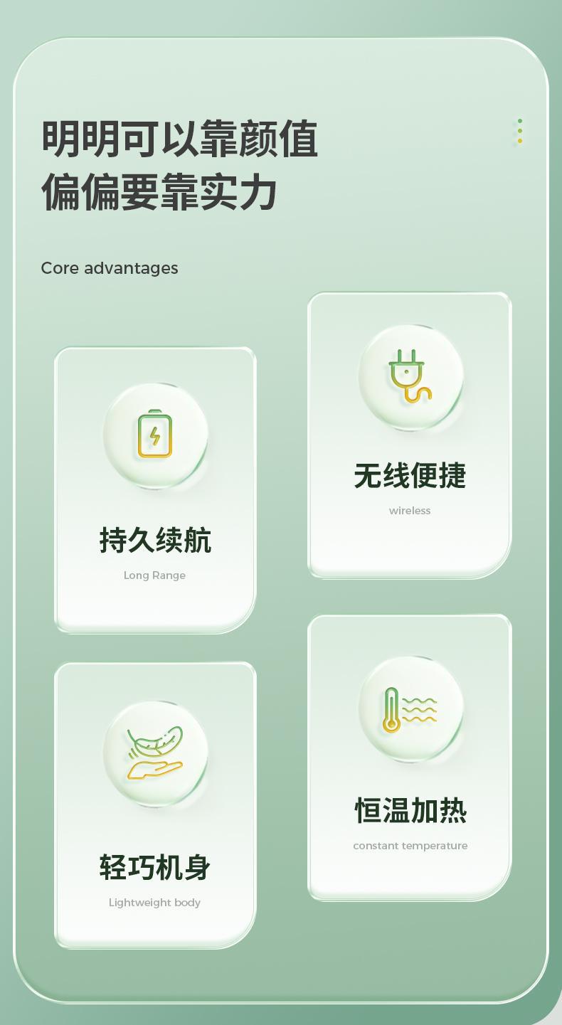 Wireless hair straightener, small USB charging portable travel hair curling and straightening dual-purpose wonder, mini cross-border lazy person hair straightening comb pic 2