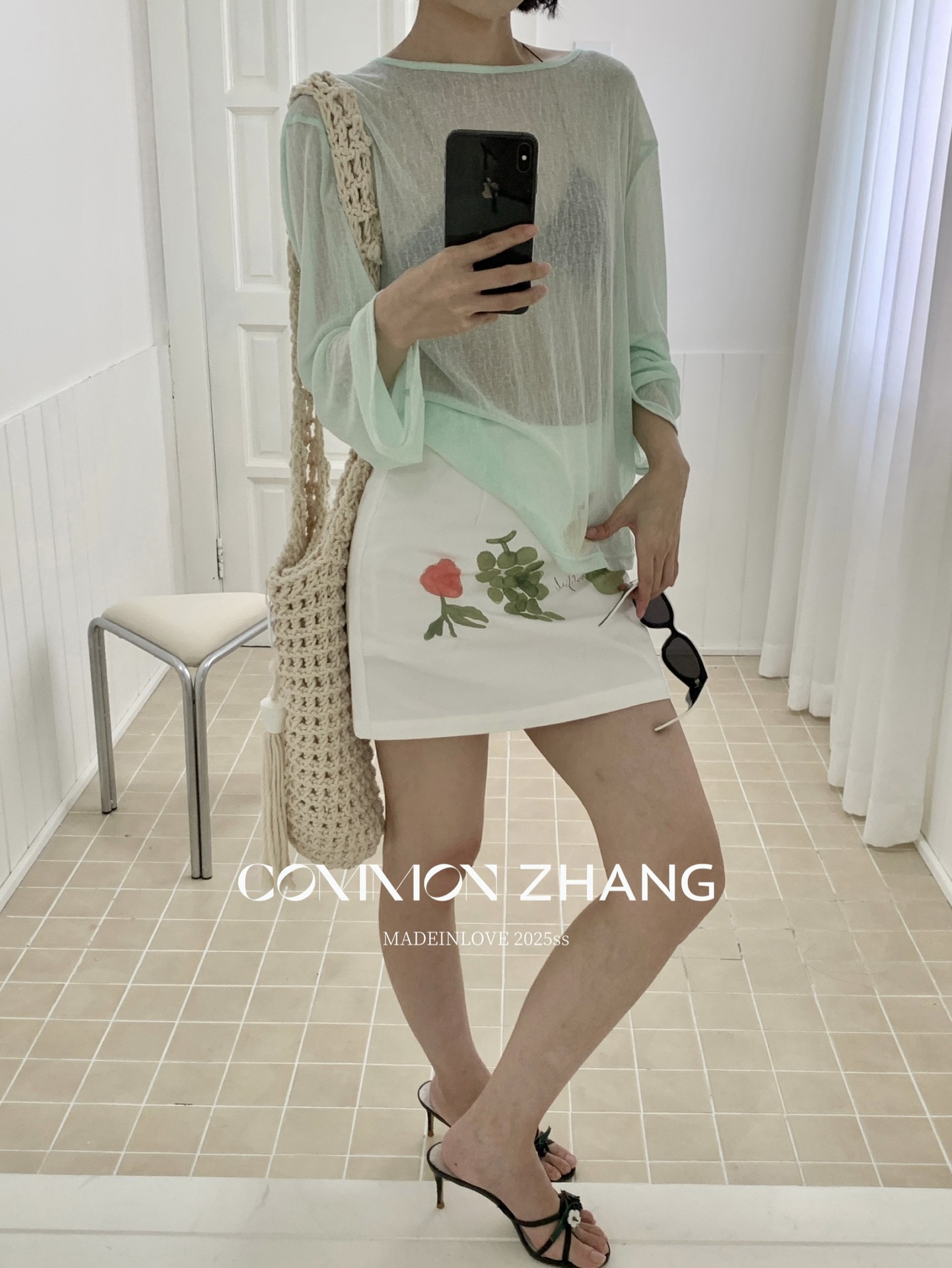 CZ ZHANG Summer Vacation Playful and youthful fruit-printed short skirt, low-waisted and versatile A-line skirt B22578 pic 9